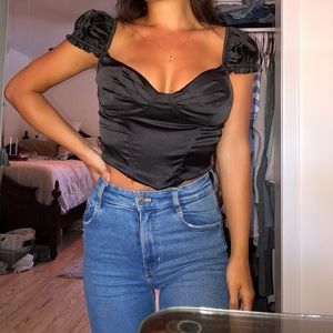 Black corset top